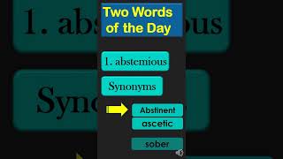 English Vocabulary  meaning of Abstemious  Abstemious  Learn English [upl. by Lashoh]