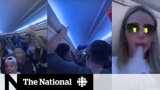 Outrage grows after video of partiers on Sunwing plane [upl. by Tarryn]