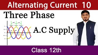 Three Phase AC Supply  Alternating Current  Chapter 16  Physics  MDCAT  BY Mubashar Ahmad [upl. by Eirrac]