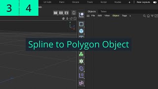 Full Cinema 4D 2023 Lecture  Lesson 3  Part 4 From Splines to Polygon Objects [upl. by Haslam]