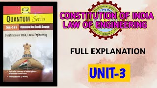 CONSTITUTION OF INDIA  FULL EXPLANATION UNIT3 consitutionofindialawofengineeringaktu aktu [upl. by Nolyk]