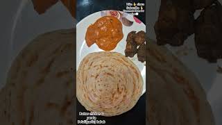 Butter chickenamp Malabar parata Beluli kababbutterchickenmalabarparatabelulikababnonvegfoodie [upl. by Xila]