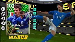 R BAGGIO Epic Booster Review  BAGGIO Max Training Guide EFOOTBALL2024 raavanislive gaming [upl. by Serafina]