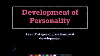 Psychosexual theory of development by Sigmund Freud  Development of Personality [upl. by Tireb188]