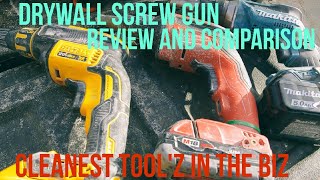 Drywall screw gun comparison Which would I choose DeWalt vs Milwaukee vs Makita [upl. by Akimed481]