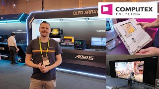 GIGABYTE AORUS emolevyt QDOLEDnäytöt näytönohjaimet ja AI Top  Computex 2024 [upl. by Meunier]