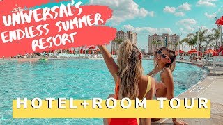 UNIVERSALS ENDLESS SUMMER RESORT SURFSIDE INN AND SUITES HOTEL TOUR l TWO BEDROOM SUITE ROOM TOUR [upl. by Otsedom647]