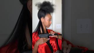 VIRAL HAIR STRAIGHTENER REVIEW😍 getreadywitme grwm silkpress naturalhair hairmaintenance [upl. by Melisande]