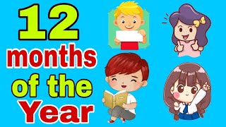 months of the year song  learn months name in English with spelling  learn with Iram [upl. by Enehpets758]