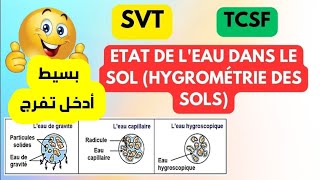 ⭐TCSSVTECOLOGIE⭐les facteurs édaphiquesEtat de leau dans le sol Hygrométrie des sols [upl. by Afatsuom760]