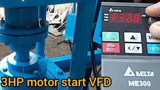 3HP motor runnin VFD delta ms300 running frequency speed control setting for industrial Hindi mein ⚡ [upl. by Celeski40]