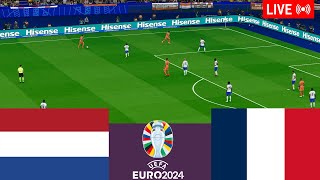 Netherlands vs France LIVE Euro 2024 Germany Full Match  Simulation Video Games [upl. by Assirahs568]