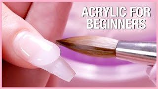 💅Acrylic Nail Tutorial  How to apply Acrylic for Beginners📚 [upl. by Jasik]