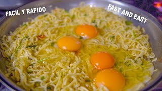 ¿Cómo hacer Ramen CON HUEVO SOPA CHINA CON HUEVO RECETA RAPIDA y FACIL [upl. by Rosalia]