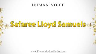 How To Pronounce Safaree Lloyd Samuels [upl. by Euqinitram219]