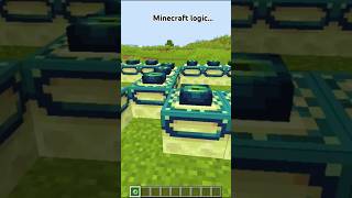 Minecraft Logic🤔 はいよろこんで minecraft shorts [upl. by Attalanta245]