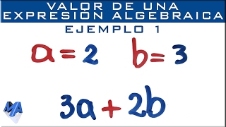 Valor numérico de expresiones algebraicas  Ejemplo 1 [upl. by Fechter]