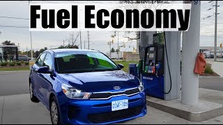 2018 KIA Rio  Fuel Economy MPG Review  Fill Up Costs [upl. by Ardnalak]