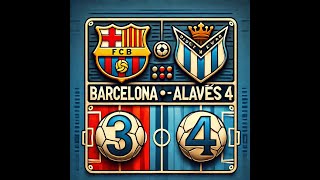 Barcelona Vs Alavés  3  4  Match Day 02 [upl. by Aicsila]