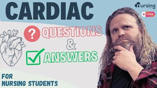 🫀 Cardiac Questions🫀 and Answers for Nursing Students 👉 Live Jon Haws [upl. by Lenci]