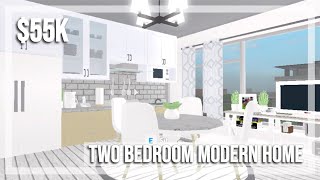 Two story two bedroom modern home  Roblox Bloxburg Speed build  GamingwithV [upl. by Sink]