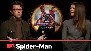 SpiderMans A Thief Tom Holland Admits To Stealing Zendayas Dinner Party Jokes  MTV Movies [upl. by Arat]