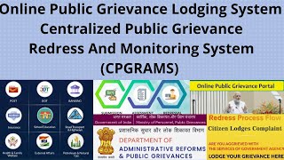 Online public grievance lodging system  Raise your complaints to Govt Online  PG Portal  CPGRAMS [upl. by Gavette]