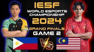 PHILIPPINES VS MALAYSIA GAME 2 IESF  WORLD ESPORTS CHAMPIONSHIP 2024 GRANDFINALS [upl. by Lomasi530]