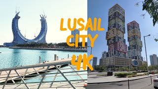 Lusail City Qatars Newest Smart City  4K Video  Lusail City  Katara Towers  Doha lusail [upl. by Anitak]