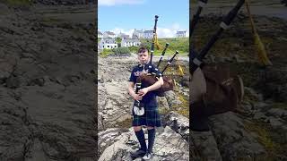 Mairis Wedding  BAGPIPES  Portnahaven Islay Scotland shorts [upl. by Arikal]