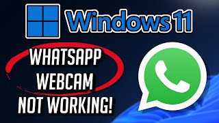 Whatsapp Webcam Camera Not Working Windows 1110 FIX [upl. by Aittam]