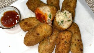 Potato Croquettes Recipe  Easy And Delicious Snack Recipe  Potato Snack [upl. by Gorlicki995]