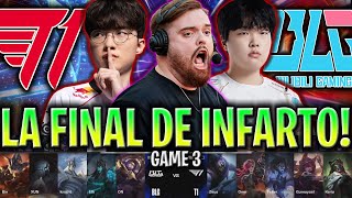 IBAI CASTEA LA GRAN FINAL DE INFARTO  T1 vs BLG Game 3 GRAN FINAL WORLDS 2024 IBAI ESPAÑOL [upl. by Kerns]