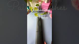 Unboxing Paint brushes 🖌️🎨 shorts trending paintingtechniques paintbrushes art [upl. by Lorelle]