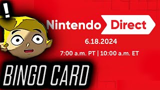 6182024 Nintendo Direct Bingo Card [upl. by Nnasor]