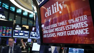 Eli Lilly stock tumbles 10 after drug giant misses estimates and slashes profit guidance [upl. by Mariska]