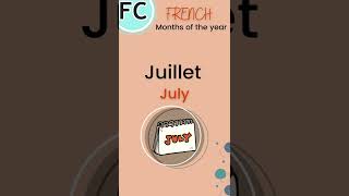 Learn French Months of the year pronunciation shorts [upl. by Bittencourt]