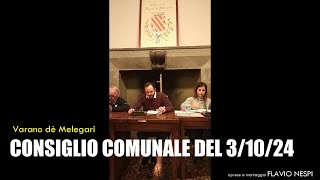 VARANO DE MELEGARI CONSIGLIO COMUNALE DEL 3 10 2024 [upl. by Azmah]