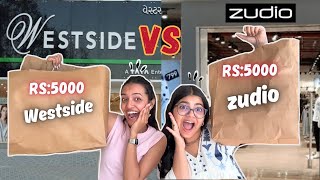 Zudio VS Westside 😱🤣😍Budget 5000 each Let’s see who wins😍🤣❤️Yashasvi Rajpoot [upl. by Enylcaj29]