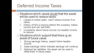 Intermediate II Deferred Taxes  4 NOL and Valuation Allowance Janice Cobb [upl. by Yslek908]