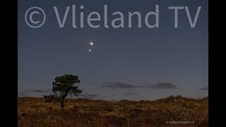 Venus amp Jupiter boven Duin op Vlieland  4K HDR Pas over 40 jaar weer zo dichtbij elkaar [upl. by Rayshell513]