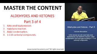 MCAT® Aldehydes and Ketones Part 3A  KetoEnol Tautomerism Duration  2534 [upl. by Giza]