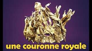 comment faire une sculpture en papier mâché couronne partie 2 [upl. by Allsun]