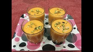 Mango Lassi Recipe  Mango and Dahi Lassi  Mango Sweet Lassi [upl. by Ahsiemaj]