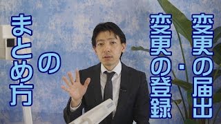 『変更の届出・変更の登録のまとめ方』宅建業法【007】宅建士講座2015 [upl. by Pauly]