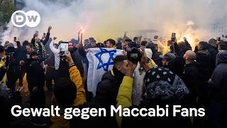 Angriffe auf israelische Fußballfans in Amsterdam  DW Nachrichten [upl. by Farra750]