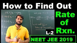 L2 How to find Rate of Reaction Chemical Kinetics  NEET JEE 12th Board  By Arvind arora [upl. by Joachima]