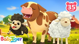 On the Farm  Farm Animals Song  More BabyTiger Nursery Rhymes amp Kids Songs [upl. by Ynatsyd400]