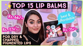 Top 15 LIP BALMS Available In INDIA Starting Rs 35 😍 best amp affordable Lip Balms For Winter [upl. by Eidissac]