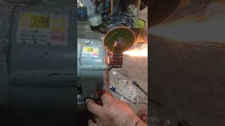 Remove gearbox shaft sprocket using angle grinder gearbox sprocket short [upl. by Norrat798]